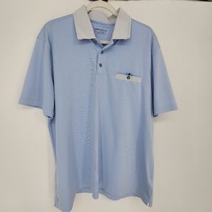 Untuckit baby blue baby blue polo shirt golf tennis size Xlarge